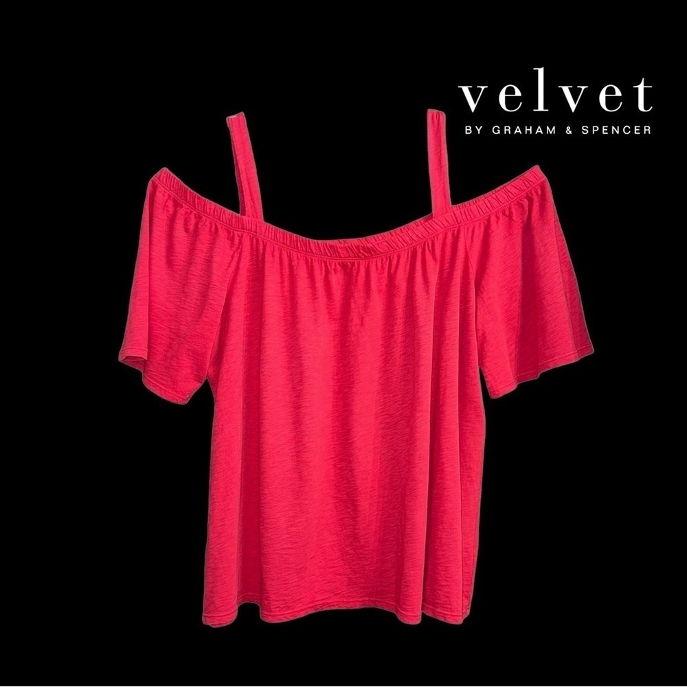 Velvet By Graham & Spencer (EUC) Cold Shoulder Top Size XL, 100% Cotton